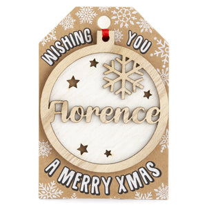 Personalised Christmas Tree Decorations A-I