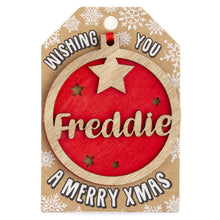 Load image into Gallery viewer, Personalised Christmas Tree Decorations A-I
