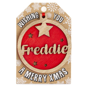 Personalised Christmas Tree Decorations A-I