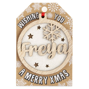 Personalised Christmas Tree Decorations A-I