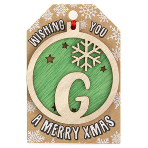 Personalised Christmas Tree Decorations A-I