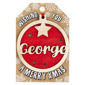 Personalised Christmas Tree Decorations A-I