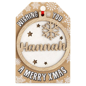 Personalised Christmas Tree Decorations A-I