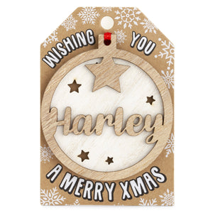 Personalised Christmas Tree Decorations A-I