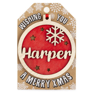 Personalised Christmas Tree Decorations A-I