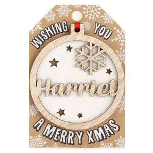 Personalised Christmas Tree Decorations A-I