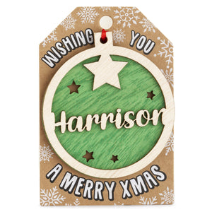 Personalised Christmas Tree Decorations A-I