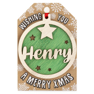 Personalised Christmas Tree Decorations A-I