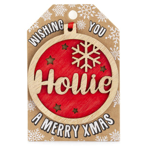 Personalised Christmas Tree Decorations A-I