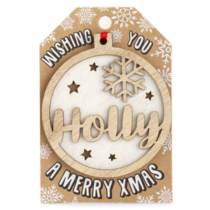 Personalised Christmas Tree Decorations A-I