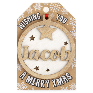 Personalised Christmas Tree Decorations I-Z