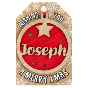 Personalised Christmas Tree Decorations I-Z