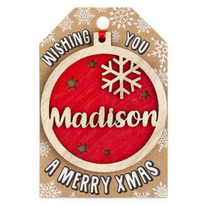 Personalised Christmas Tree Decorations I-Z