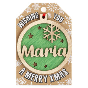 Personalised Christmas Tree Decorations I-Z