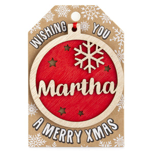 Personalised Christmas Tree Decorations I-Z