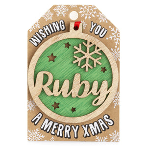 Personalised Christmas Tree Decorations I-Z