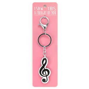 A KEYRING SAYING 'TREBLE CLEF'