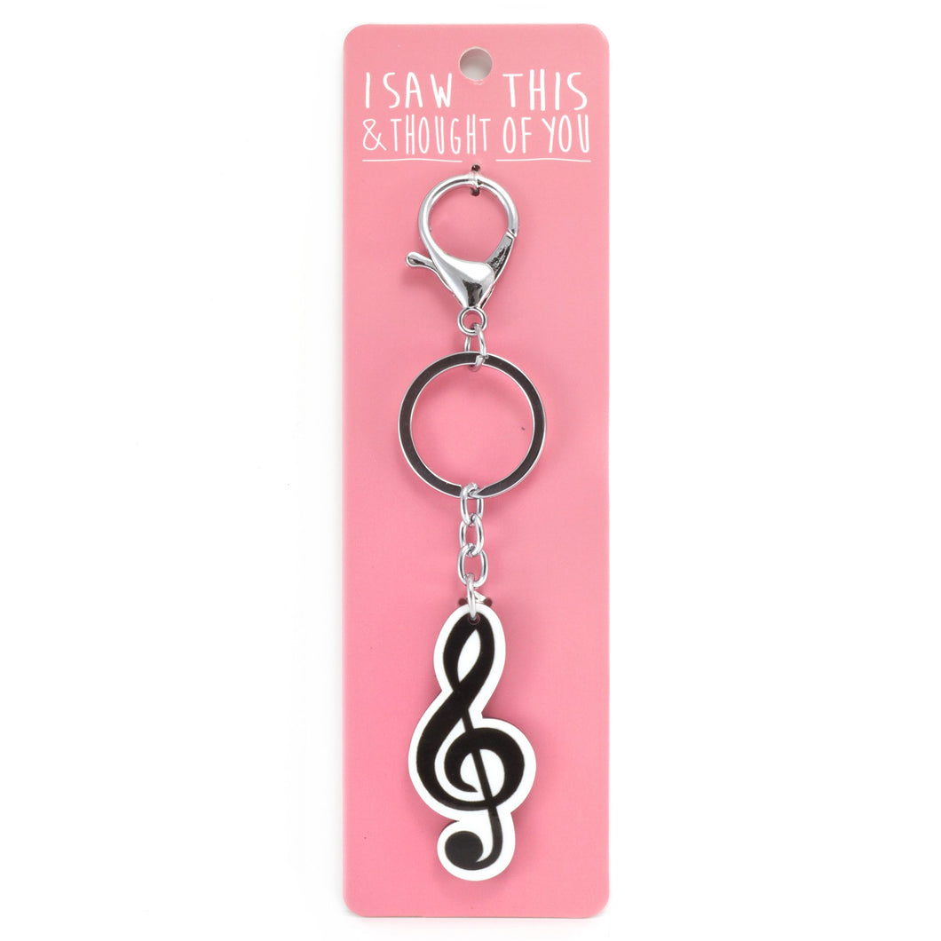 A KEYRING SAYING 'TREBLE CLEF'