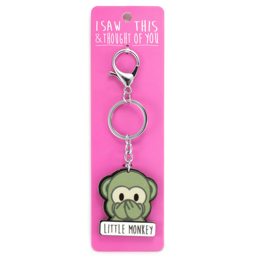 A KEYRING SAYING 'CHEEKY MONKEY'