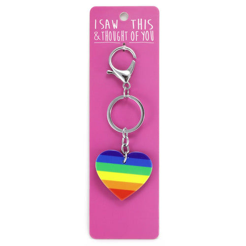 A KEYRING SAYING 'RAINBOW HEART'