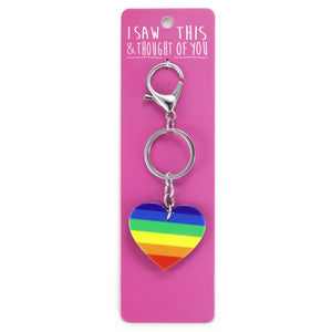 A KEYRING SAYING 'RAINBOW HEART'