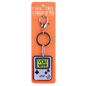 A KEYRING SAYING 'YOU WIN'