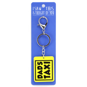 A KEYRING SAYING 'DADS TAXI'