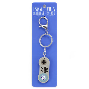 A KEYRING SAYING 'NO1 GAMER'