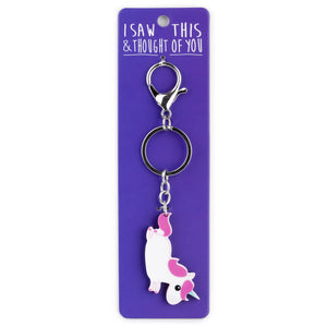 A KEYRING SAYING 'JUMPING UNICORN'