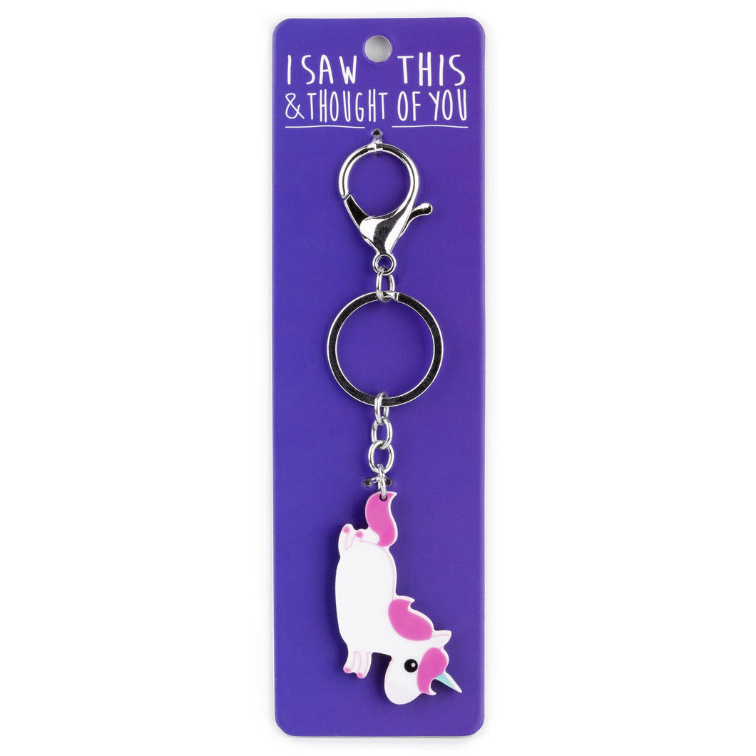 A KEYRING SAYING 'JUMPING UNICORN'