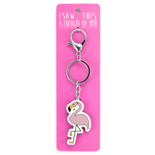 A KEYRING SAYING 'FLAMINGO'