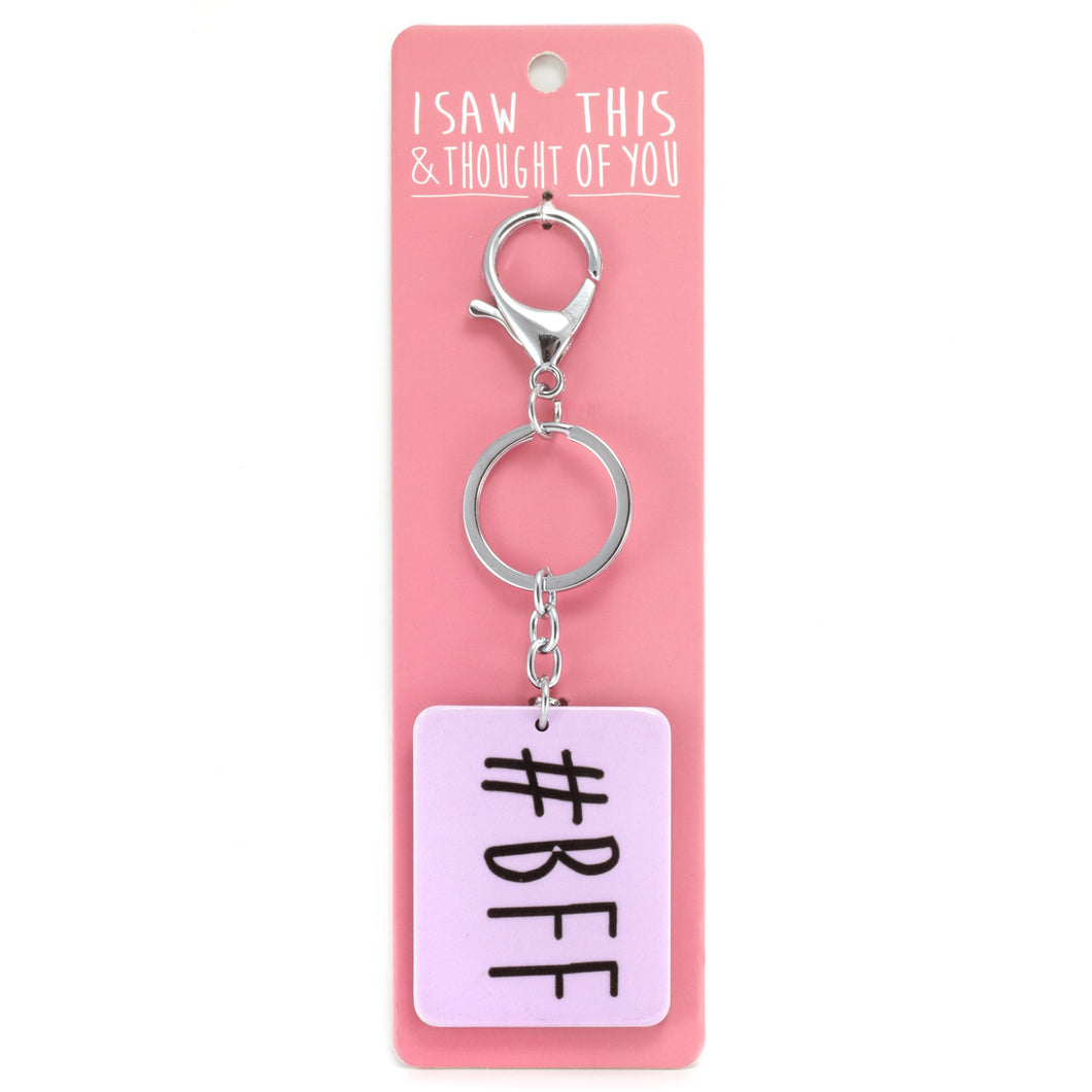 A KEYRING SAYING '#BFF'