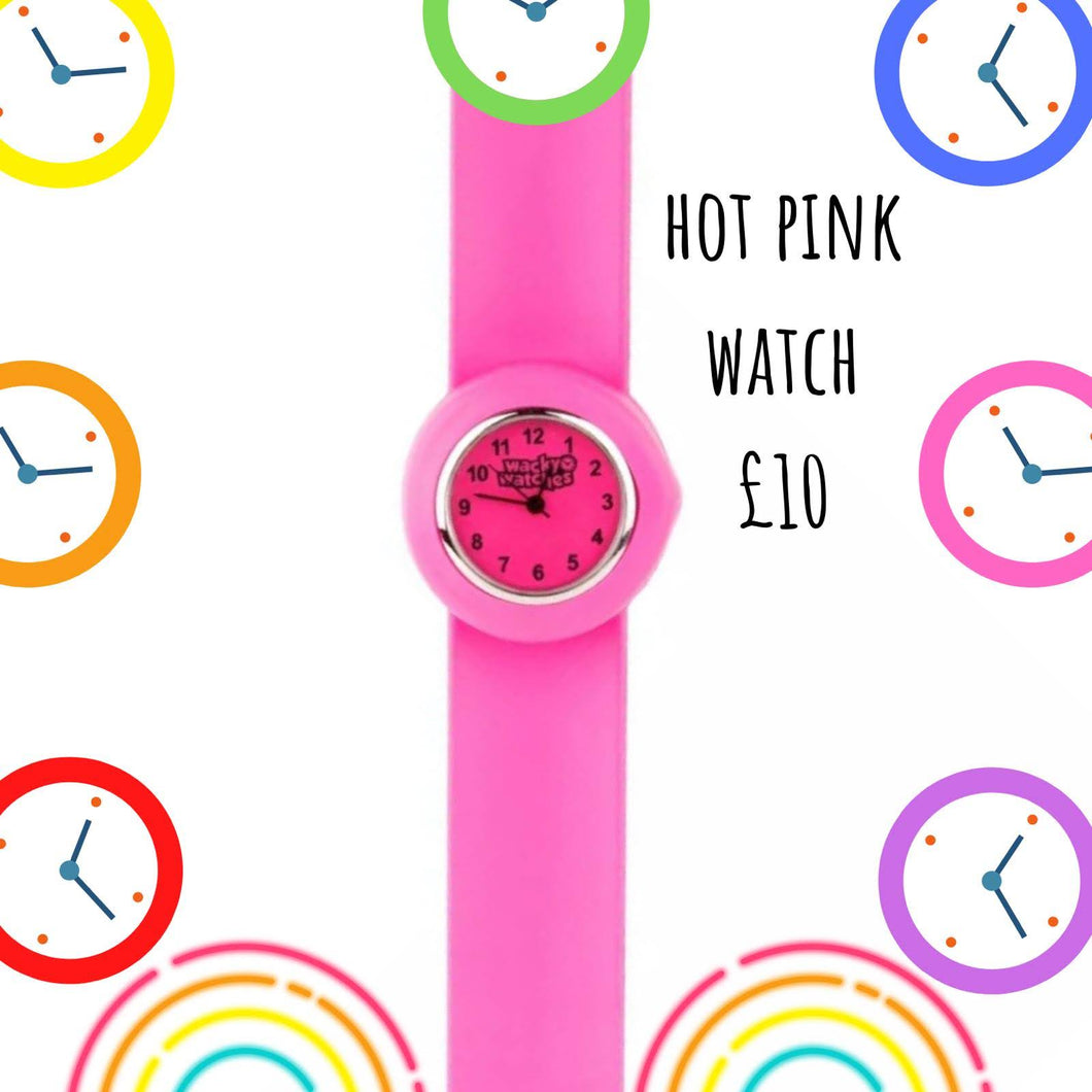 A hot pink watch